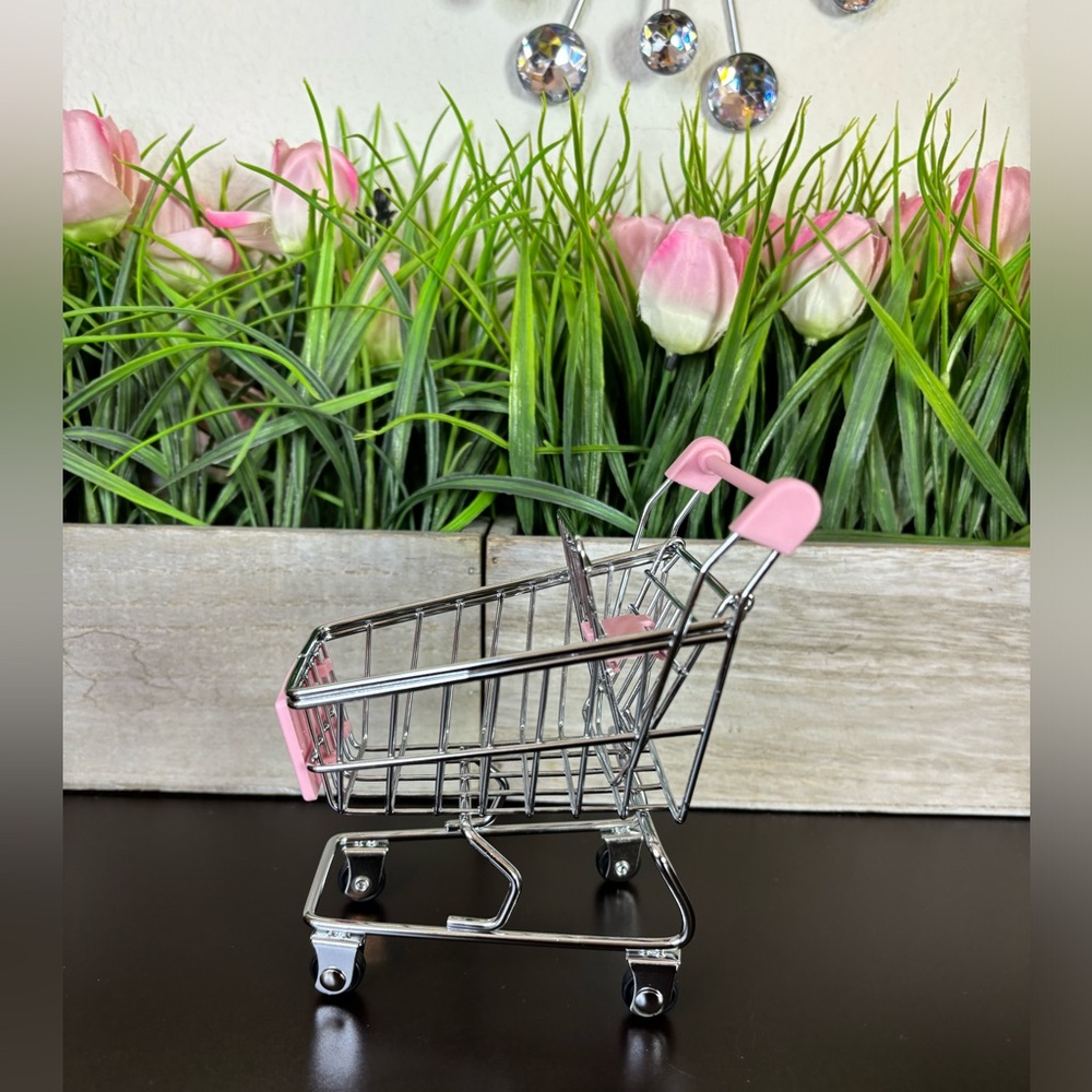 New! Boutique Mini shopping cart for decor, photos,unique display,sticker holder